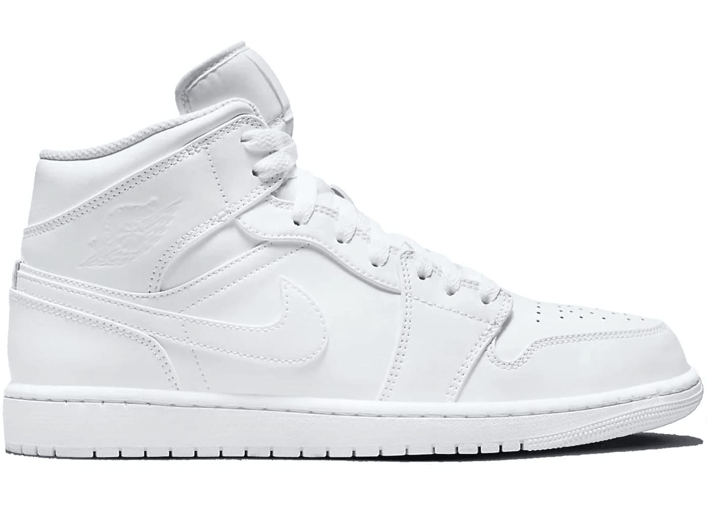 Jordan 1 Mid Triple White