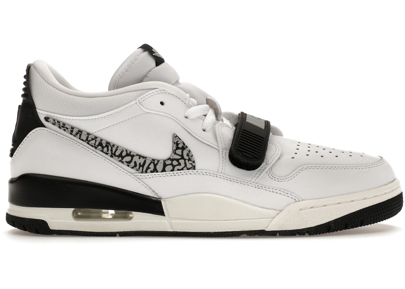Jordan Legacy 312 Low White Black Elephant Swoosh