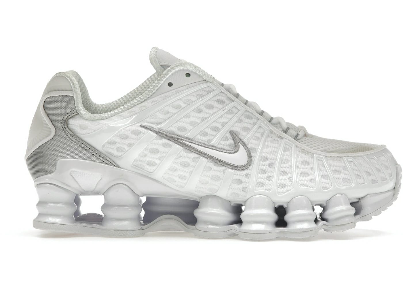Nike Shox TL White Metallic Silver Max Orange (Women's)